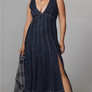 Pilcro Dark Blue Maxi Dress